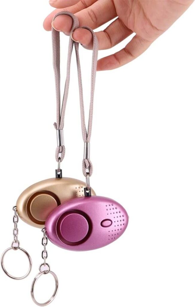 2 pack of personal safety alarms. emit high noises and are ideal for solo female travelers