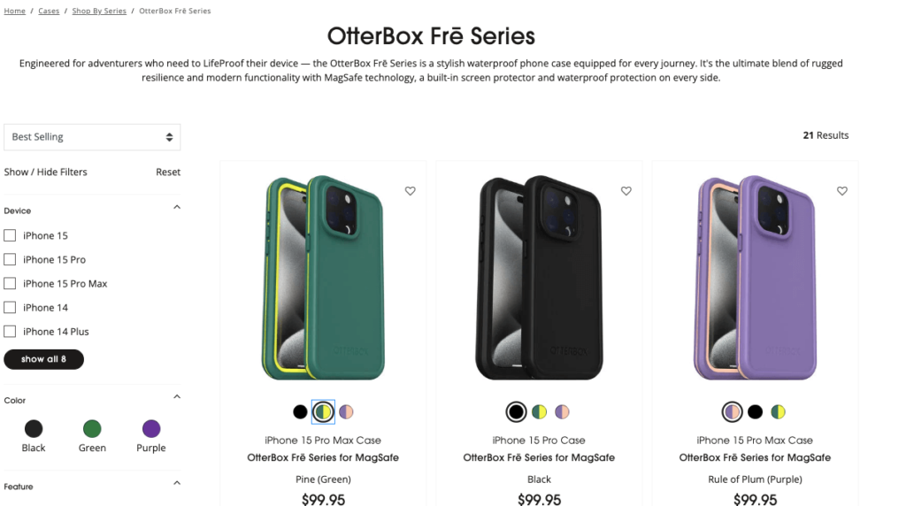 Waterproof phone case, otterbox frē series, dust and sweat proof case ideal for solo female travel