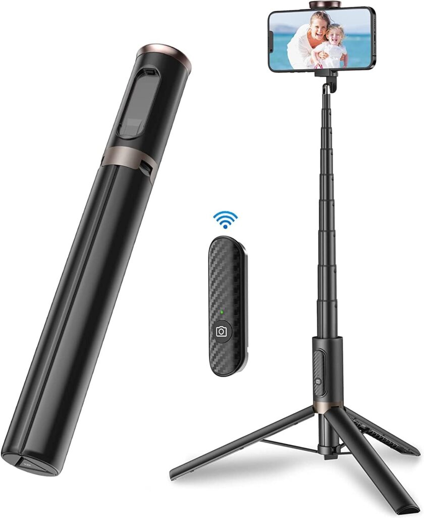 Selfie stick, tripod, bluetooth controller, adjustable height, Best product for solo female travel