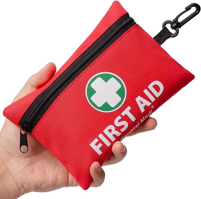 first aid kit for solo female travel; emergency kit; travel size first aid kit