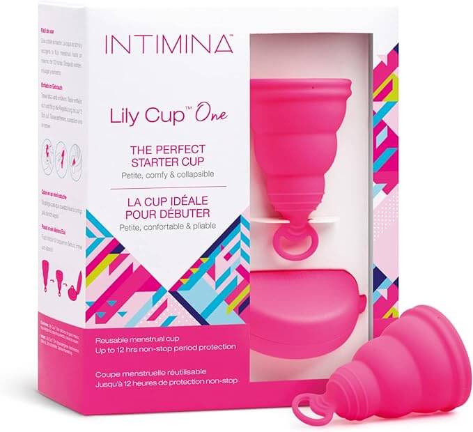 Lily cup menstrual cup for beginners or low flow females; ideal for solo female travel