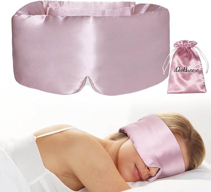 silk eye mask, mulberry silk eye mask for solo female travel