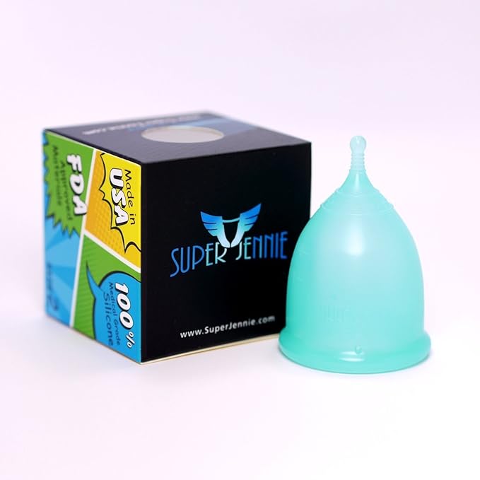 Menstrual cup; heavy flow menstrual cup; super jenny menstrual cup; travel period products for solo female travel