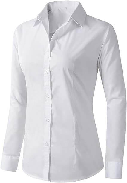 White button up; white button down; practical and versatile for solo female travel