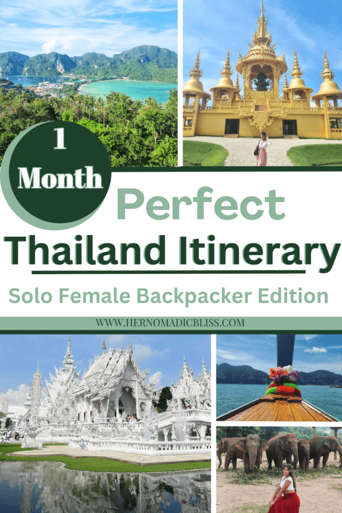 1 month in Thailand itinerary solo female backpacker edition